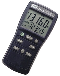 Resim TES 1312A Çift Girişli Dijital Termometre