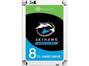 Resim Seagate SkyHawk 8TB Surveillance Hard Disk 256MB Cache SATA 6.0Gb/s 3.5" ST8000VX0022